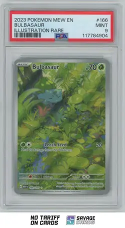2023 Pokemon Scarlet & Violet Series 151 Bulbasaur PSA 9 #166 Illustration Rare - Image 1