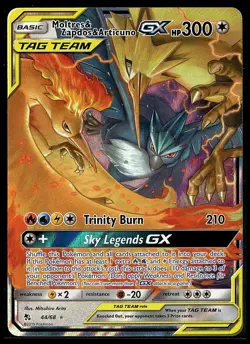 Moltres & Zapdos & Articuno GX 44/68 Hidden Fates Holo Pokemon TCG - NM - Image 1