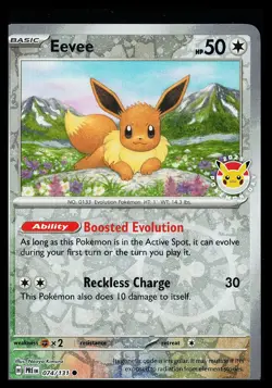 Prismatic Evolutions Eevee 2025 Pokemon Day Promo 074/131 Reverse Holo - Image 1