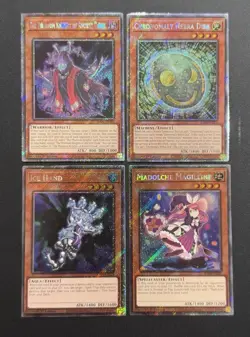 2025 YUGIOH RA04 1ST ED PLATINUM SECRET RARE ICE HAND NM BONUS SET - Image 1