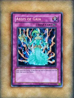 Yugioh Aegis of Gaia STON-EN068 Secret Rare 1st Ed NM - Image 1