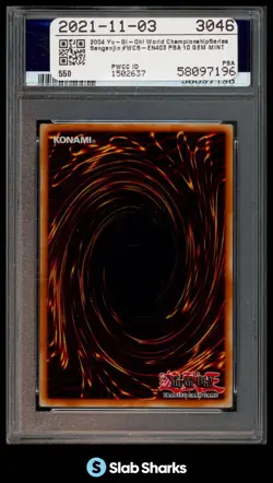 2004 YU-GI-OH PROMO SENGENJIN WORLD CHAMPIONSHIP SERIES WCS #EN403 PSA 10 - Image 2