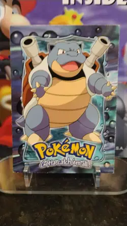 BLASTOISE Stage 3 POKEMON E9 of 12 Embossed 1999 TOPPS Trading Card #9 - Image 1