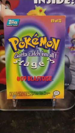 BLASTOISE Stage 3 POKEMON E9 of 12 Embossed 1999 TOPPS Trading Card #9 - Image 2