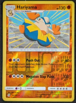 Hariyama 2017 Sun & Moon Reverse Holo Rare Pokemon Card 68/149 (NM) - Image 1