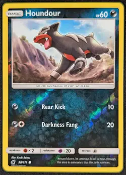 Houndour 2017 Crimson Invasion Reverse Holo Pokemon Card 58/111 (NM) - Image 1