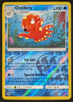 Octillery 2017 Crimson Invasion Reverse Holo Rare Pokemon Card 23/111 (NM) - Image 1