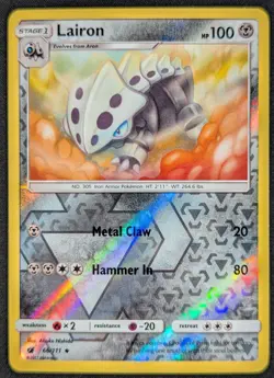 Lairon 2017 Crimson Invasion Reverse Holo Pokemon Card 66/111 (NM) - Image 1
