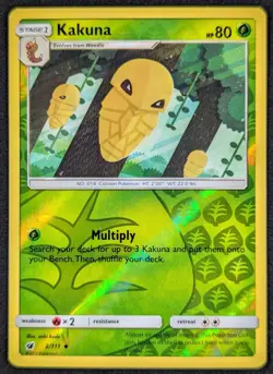 Kakuna 2017 Crimson Invasion Reverse Holo Pokemon Card 2/111 (NM) - Image 1