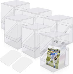 Card Deck Cases, 6 Pack Acrylic Commander Deck Box Holding 100+ Sleeved Cards wi - Image 1