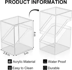 Card Deck Cases, 6 Pack Acrylic Commander Deck Box Holding 100+ Sleeved Cards wi - Image 2