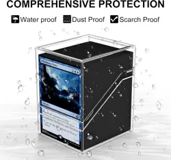 Card Deck Cases, 6 Pack Acrylic Commander Deck Box Holding 100+ Sleeved Cards wi - Image 5