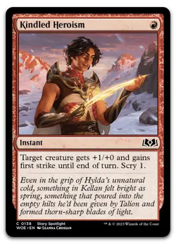 Kindled Heroism #138 (NM) Wilds of Eldraine WOE Magic MTG - Image 1
