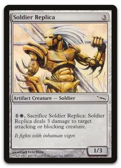 Soldier Replica #244 (NM) Mirrodin MRD Magic MTG - Image 1