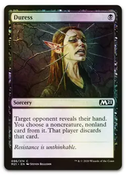 Duress #96 (Foil) (NM) Core Set 2021 M21 Magic MTG - Image 1