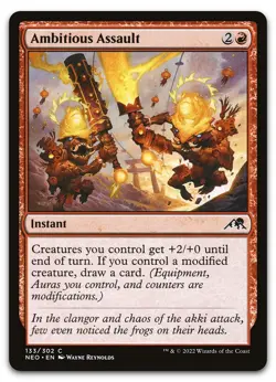 Ambitious Assault #133 (NM) Kamigawa Neon Dynasty NEO Magic MTG - Image 1