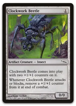 Clockwork Beetle #153 (NM) Mirrodin MRD Magic MTG - Image 1
