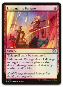 Lithomantic Barrage #152 (Foil) (NM) March of the Machine MOM Magic MTG - Image 1