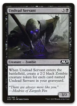 Undead Servant #118 (NM) Core Set 2020 M20 Magic MTG - Image 1