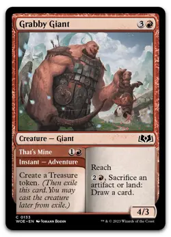 Grabby Giant #133 (NM) Wilds of Eldraine WOE Magic MTG - Image 1