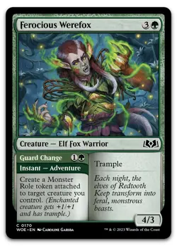 Ferocious Werefox #170 (NM) Wilds of Eldraine WOE Magic MTG - Image 1