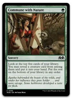 Commune with Nature #166 (NM) Wilds of Eldraine WOE Magic MTG - Image 1