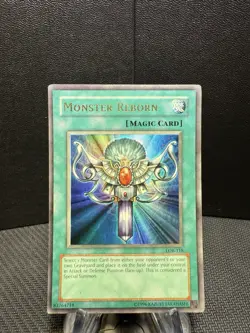 Monster Reborn LOB-118 YuGiOh Card sir it faded - Image 1