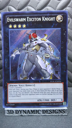 | Yugioh Evilswarm Exciton Knight LVAL-EN056 Secret Rare Legacy Valiant NM/VLP | - Image 1