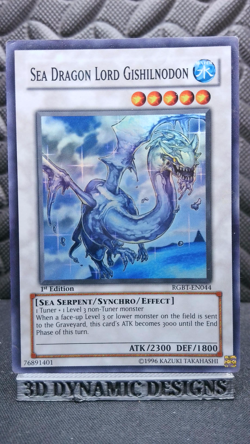 | Yugioh Sea Dragon Lord Gishilnodon RGBT-EN044 1st Edition Super Rare HP 🔥 | - Image 1