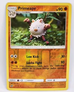 REVERSE HOLO Primeape 51/111 - Yuka Morii Clay Crimson Invasion Pokemon Card - Image 1