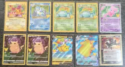 Pokemon Celebrations Lot: Birthday Pikachu, Blastoise, Venusaur, Greninja Cards - Image 1