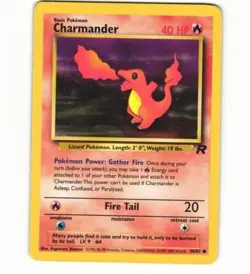 Charmander - Team Rocket Set - 50/82 - Common - Pokemon Card - Unlimited Ed - NM - Image 1