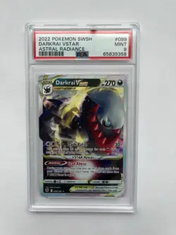Pokemon Darkrai VSTAR Astral Radiance Ultra Rare Card #099 PSA 9 Mint - Image 1