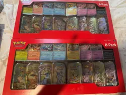 2 Pokemon TCG Prismatic Evolutions Costco 8 Mini-Tin Bundle W/ Promo Cards New - Image 1