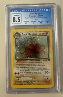 CGC 8.5 - Dark Dugtrio 2000 Team Rocket 6/82 Holo Pokemon Card - Image 1