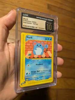 (POP 1) CGC 10 PRISTINE Marill Aquapolis 53/147 Pokemon English 2003 Card - Image 2