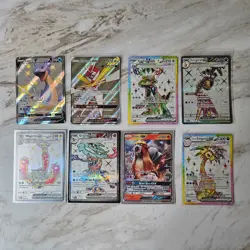 Lot of 8 Shiny V EX & GX Pokemon Full Art Cards - Image 1