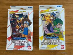 2 Digimon Card Game Starter Deck : Gaia Red ST-1 + Heaven's Yellow ST-3 NEW! 811039034368 - Image 1