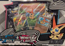 Pokemon TCG Black Bolt White Flare Victini Illustration Card Collection - Image 1