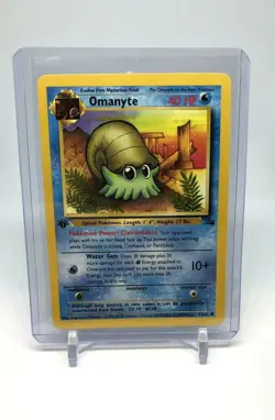 Omanyte 52/62 Fossil First Edition Near Mint Common Pokemon Card - Image 1