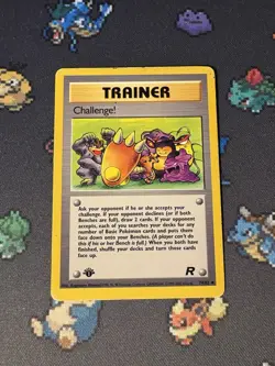 Pokemon Cards Challenge! 74/82 Team Rocket FIRST EDITION WOTC - (HP) - Image 1