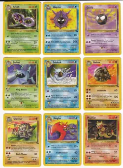 Pokemon Fossil COMPLETE SET Uncommon/Common Vintage WOTC 32 Card Lot MP-NM - Image 2