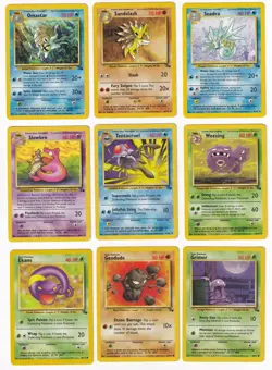 Pokemon Fossil COMPLETE SET Uncommon/Common Vintage WOTC 32 Card Lot MP-NM - Image 3