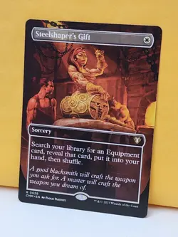 1x BORDERLESS ALT ART Steelshaper's Gift, NM, CMM, Magic: the Gathering, MtG - Image 2