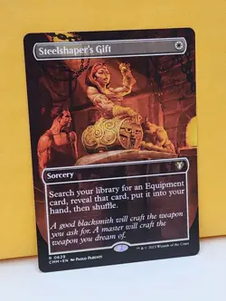 1x BORDERLESS ALT ART Steelshaper's Gift, NM, CMM, Magic: the Gathering, MtG - Image 3