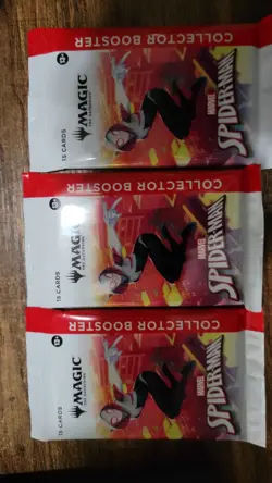 Magic The Gathering MTG Marvel Spiderman 3 SEALED Collector Booster Pack IN HAND - Image 2