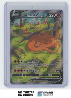 2022 Pokemon Sword & Shield Black Star Promo Holo Charizard V #SWSH260 - Image 1