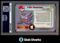 2000 TOPPS POKEMON TV #93 HAUNTER ANIMATION SERIES 2 FOIL PSA 8 - Image 2