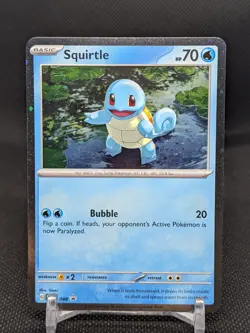 SWIRL Pokemon TCG Squirtle 048 Cosmos Holo Black Star Promo NM - Image 2