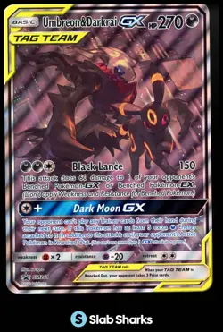 2016 POKEMON SM BLACK STAR PROMOS #SM241 UMBREON & DARKRAI GX TAG TEAM JUMBO - Image 1